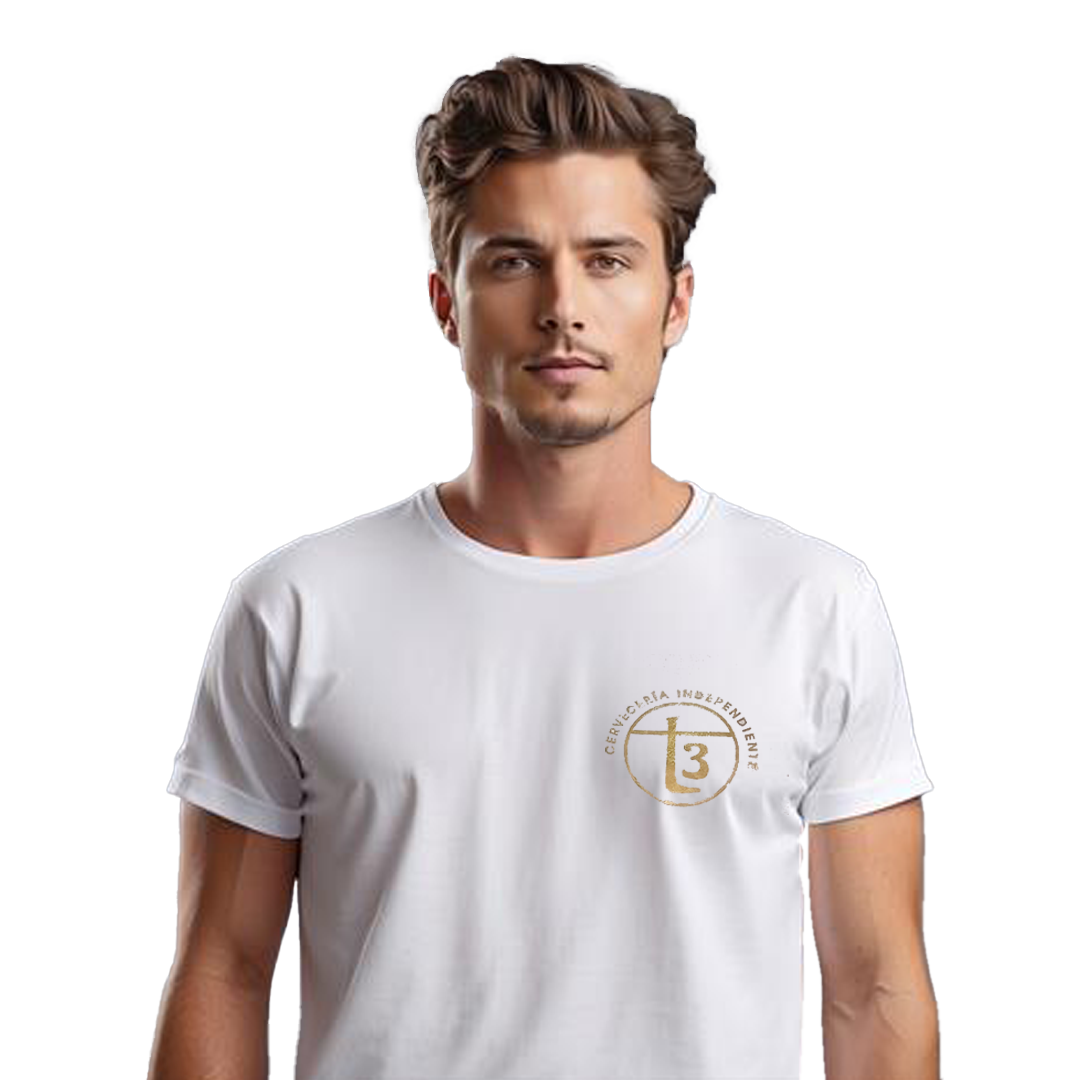 Playera Hombre Golden White